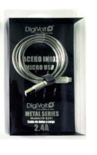 Cable acero inox 1 metro tipo micro usb - Anantta