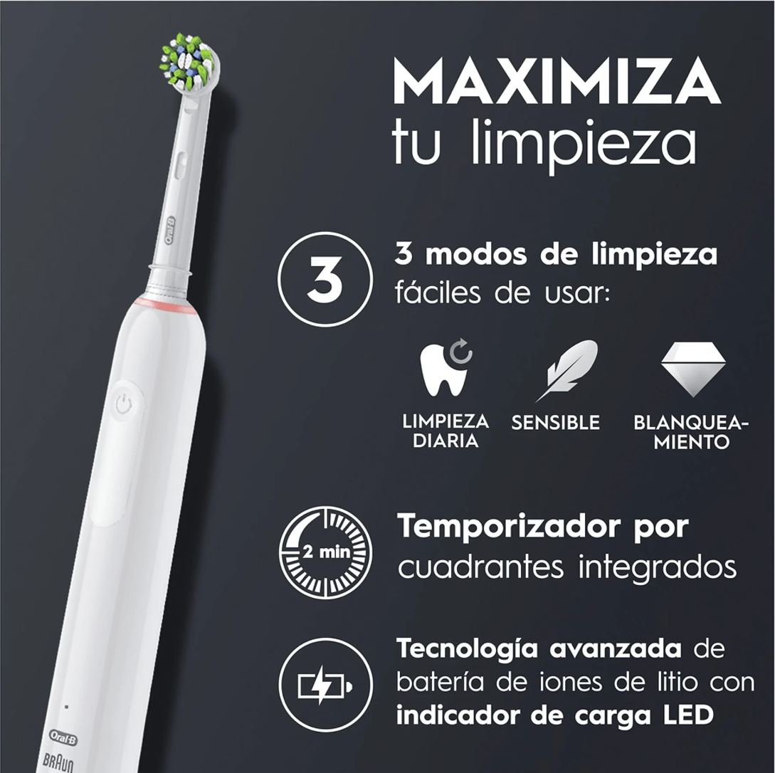 Cepillo De Dientes Eléctrico Recargable Oral-B Pro 3 Cuidado De Encías Profesional - Anantta