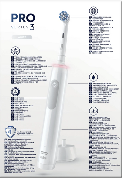 Cepillo De Dientes Eléctrico Recargable Oral-B Pro 3 Cuidado De Encías Profesional - Anantta