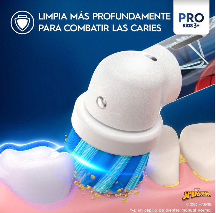 Cepillo Dental Eléctrico Infantil Oral-B Vitality Pro Kids Spiderman Edícion Limitada - Anantta