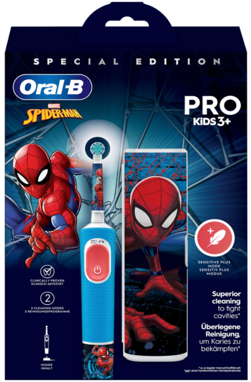 Cepillo Dental Eléctrico Infantil Oral-B Vitality Pro Kids Spiderman Edícion Limitada - Anantta