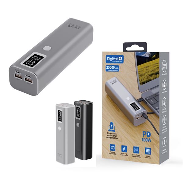 Powebank 25000mah 100w DigiVolt PB-3056PD - Anantta