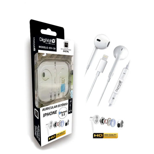 Cascos DigiVolt ER-139 Blancos - Anantta
